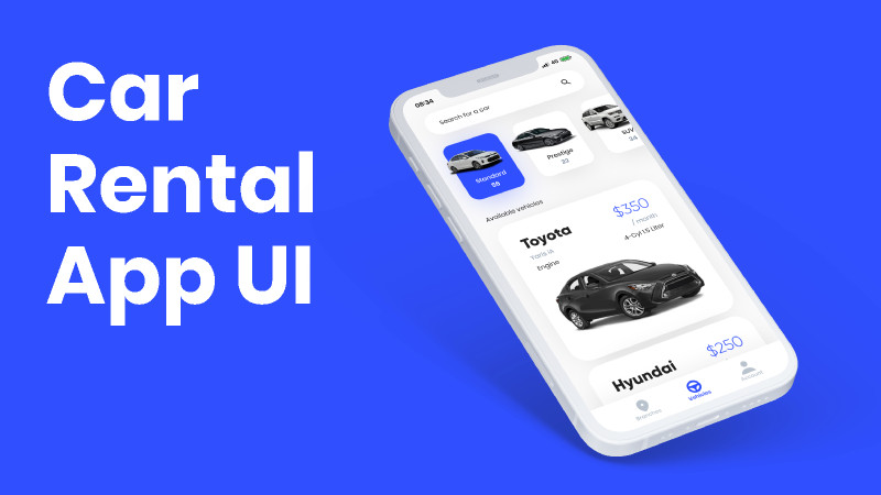 Figma free Car Rental App UI