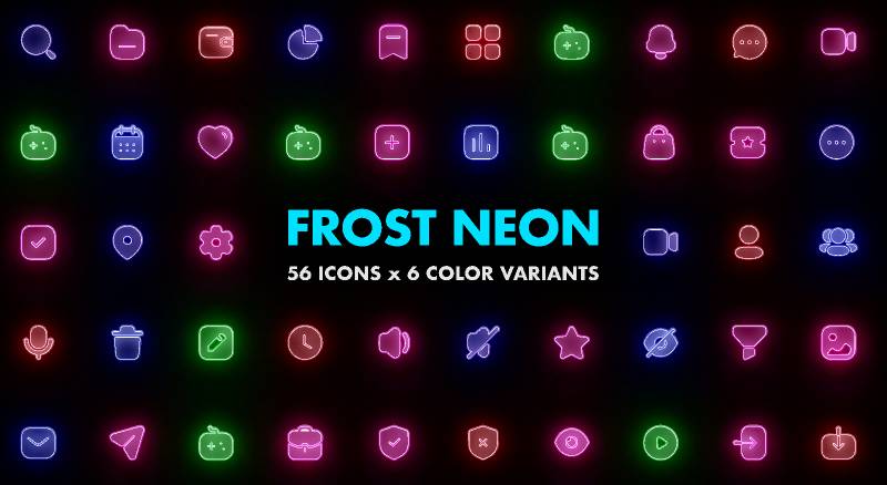 Figma Free Download 300+ FrostNeon Icons