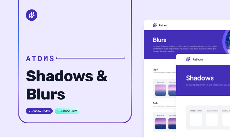 Figma Free Download Shadows & Blurs In Fathom Design System