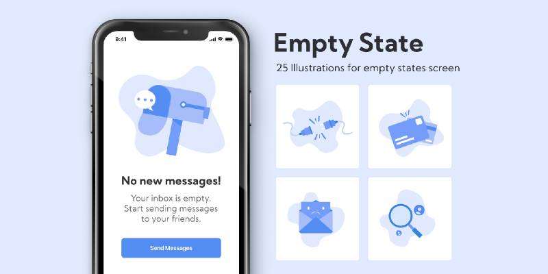 Figma free Empty State Illustrations Freebies