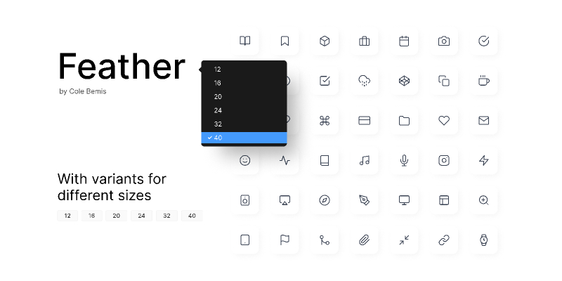 Figma Free Feather Icons With Size Variants