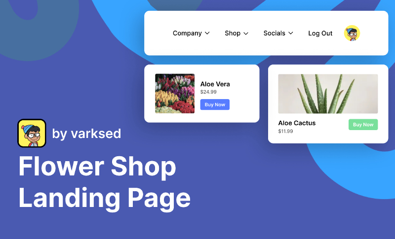 Figma Free Flower Shop Landing Page