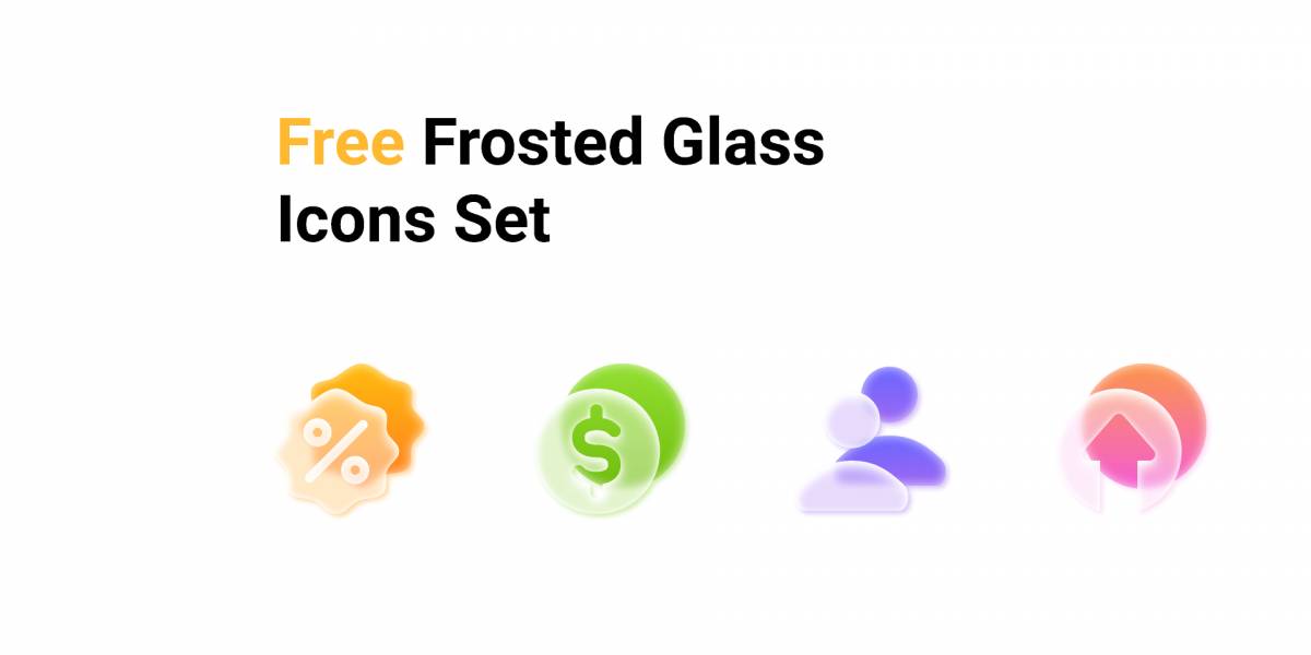 Figma Free Frosted glass icons set