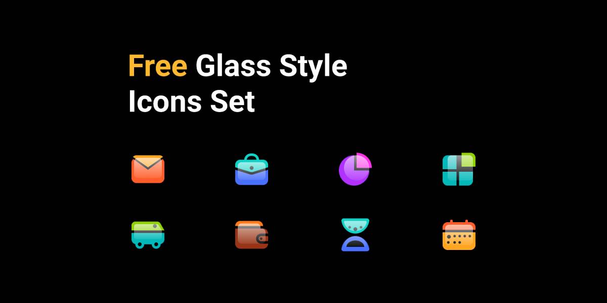Figma Free Glass Icons Template