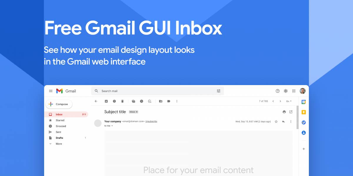 Figma Free Gmail GUI Inbox 2021