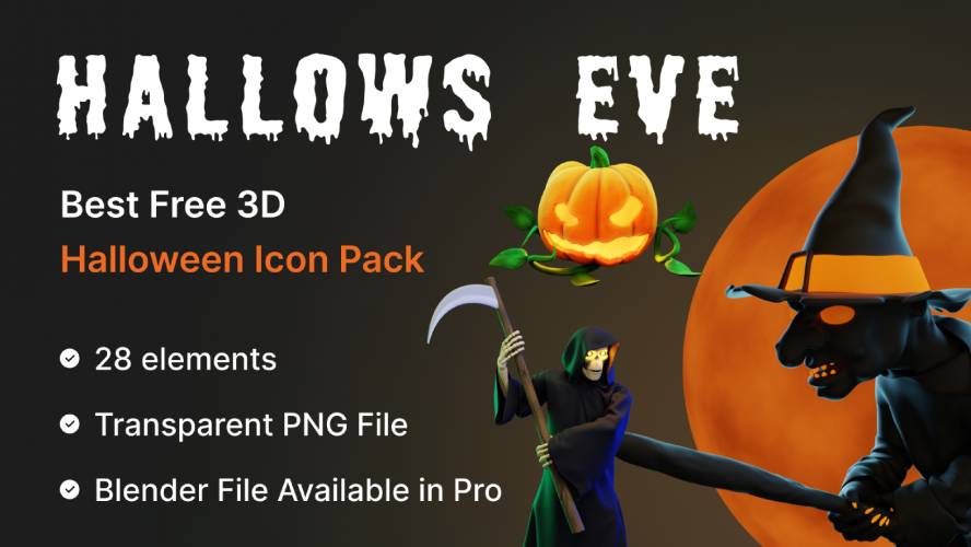 Figma Free Halloween 3D Icon Pack