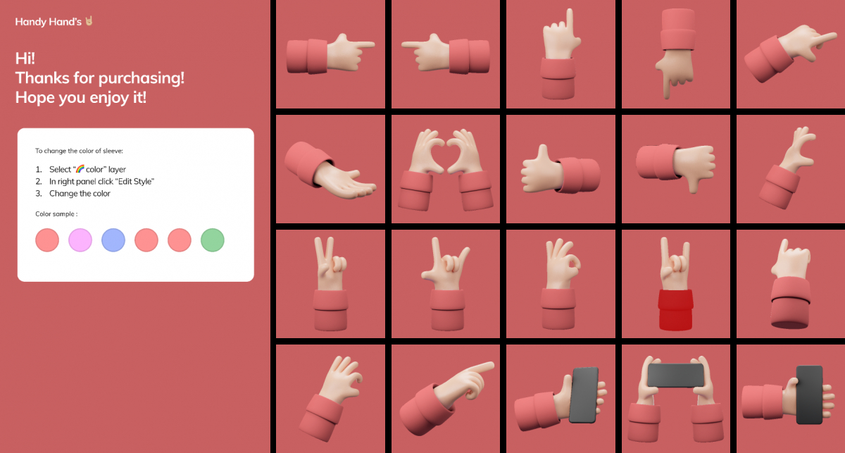 Figma Free Handy Hands 3D
