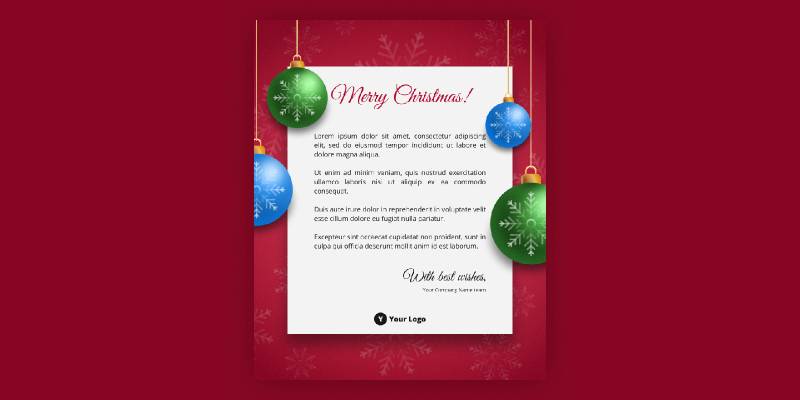 Figma Free Merry Christmas Email Template