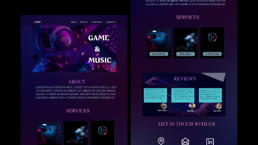 Figma Free Music Website Template