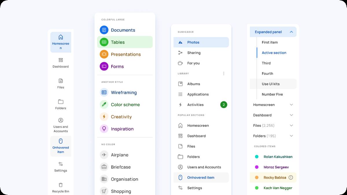 Figma Free Navigation UI design components Template