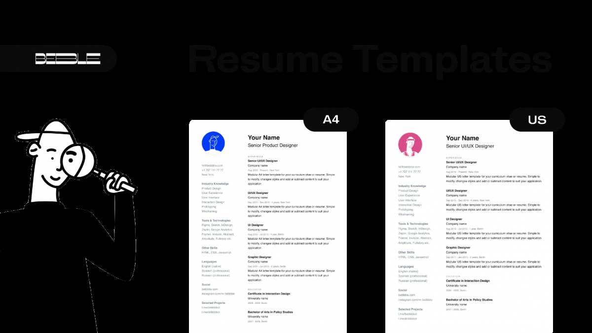 Figma Free Resume / CV Templates