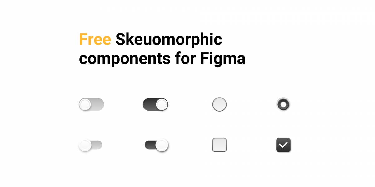 Figma Free Skeuomorphic Components