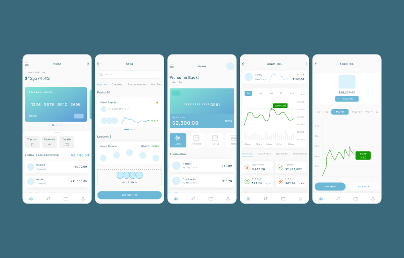 Figma Free UI kit - Stock market Mobile App Template