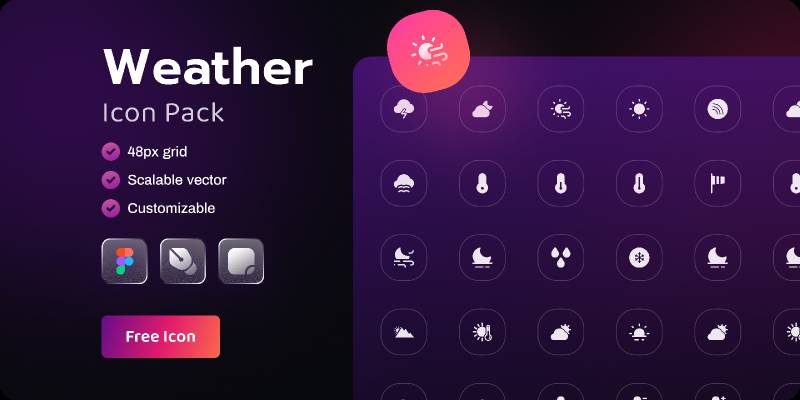 Figma Free Weather Icon Pack