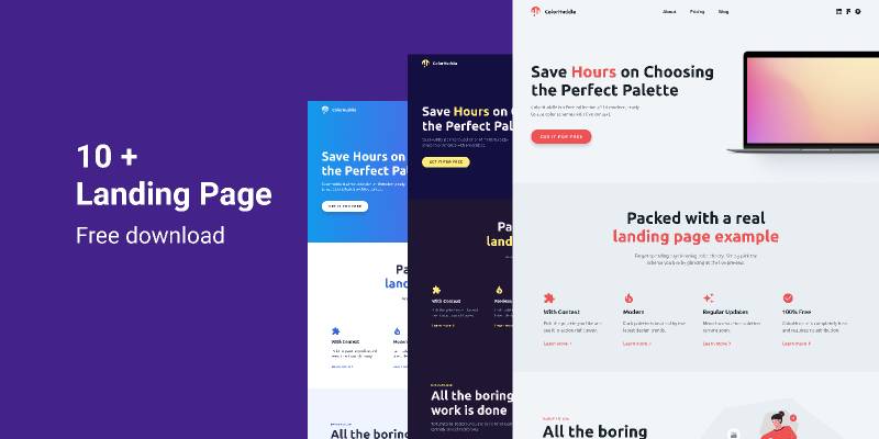 Figma Freebie 10+ Landing Page