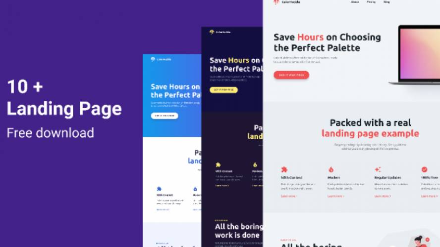 Figma Freebie 10+ Landing Page