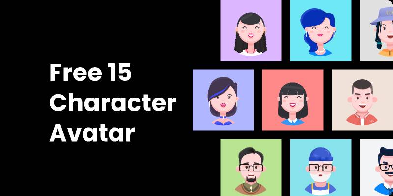Figma Freebie 15+ NFT Avatar Character Template