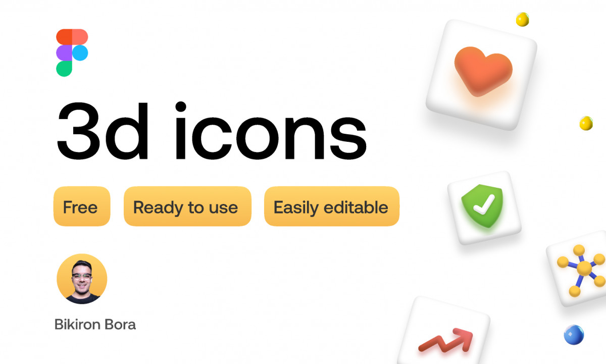 Figma Freebie 3d icons
