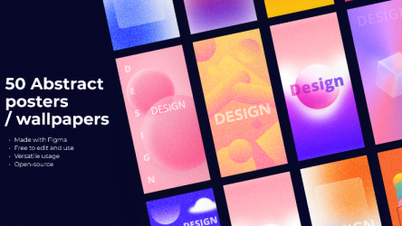 Figma Freebie 50+ Abstract posters wallpapers