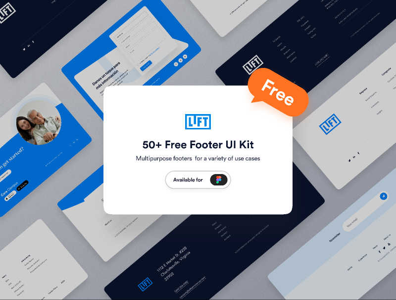 Figma Freebie 50+ FREE Footers