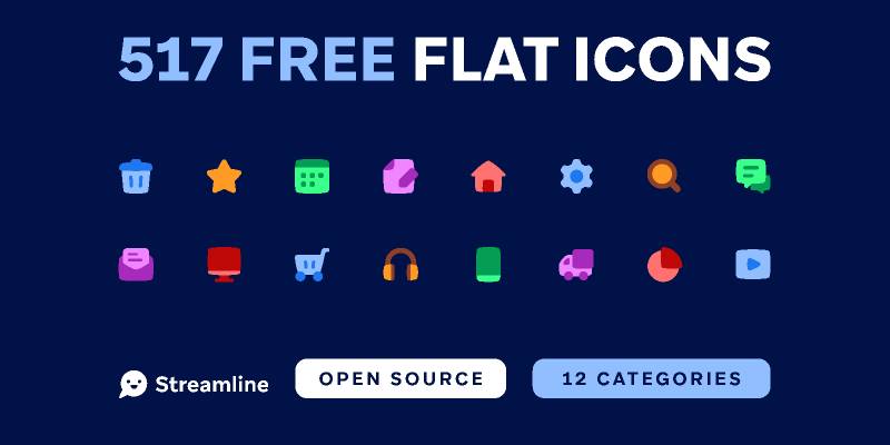 Figma Freebie 500+ Flat Icon Set