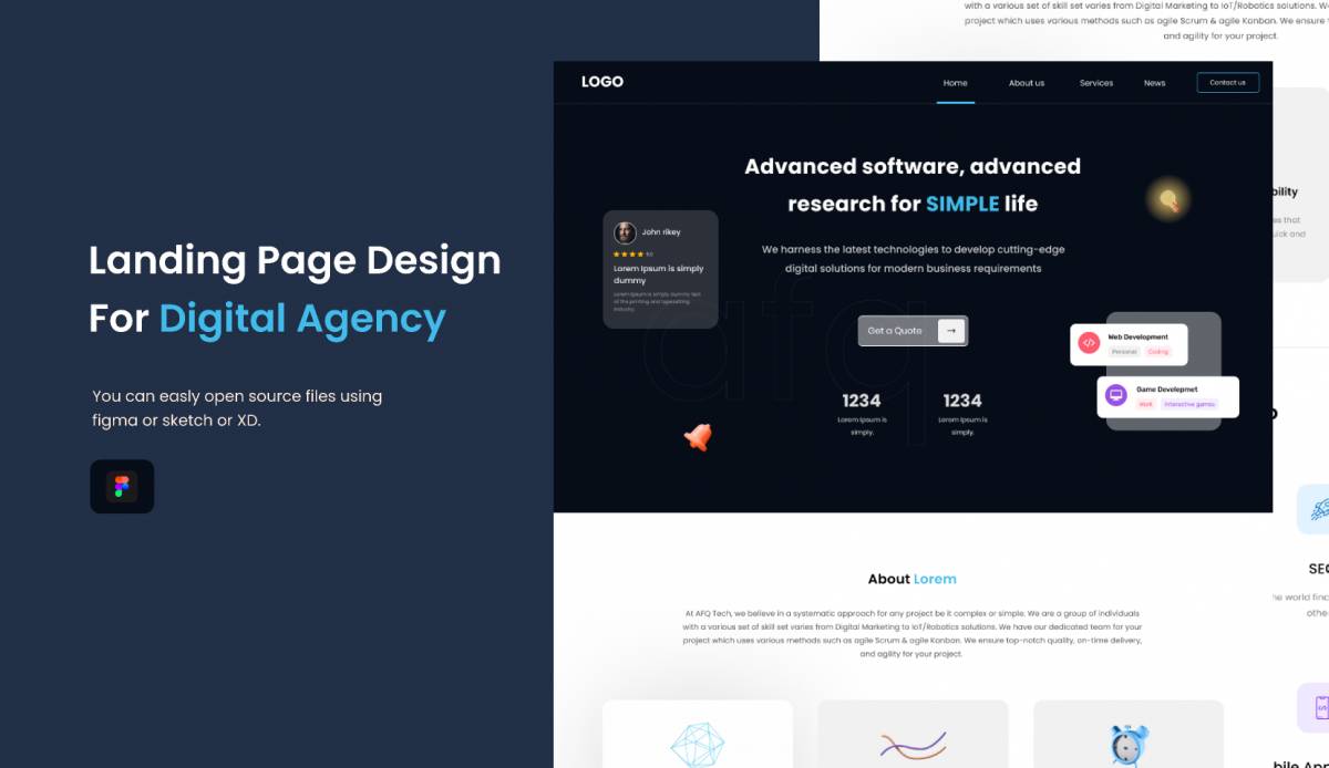 Figma Freebie Agency Web Design