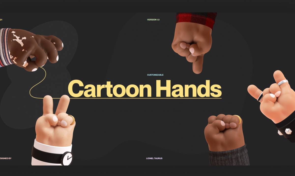 Figma Freebie Cartoon Hands Illustrations