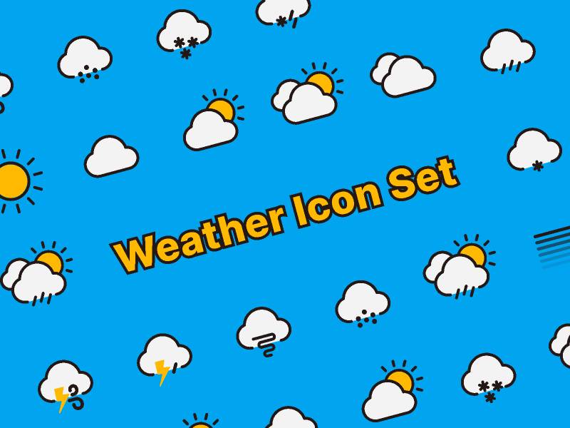 Figma freebie Component Based Weather Icon Sets