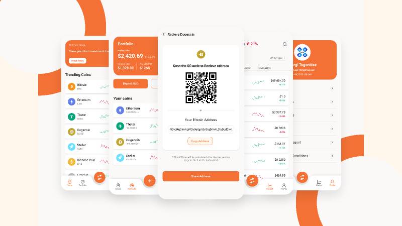 Figma Freebie Crypto Marketplace & Wallet App Template