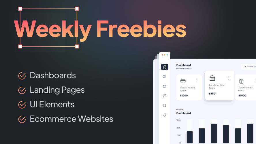 Figma Freebie Dashboard, Landing Page Template