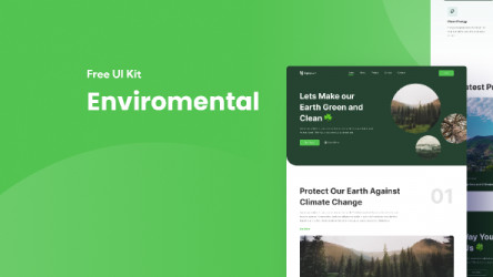 Figma Freebie Environmental Website Landing Page