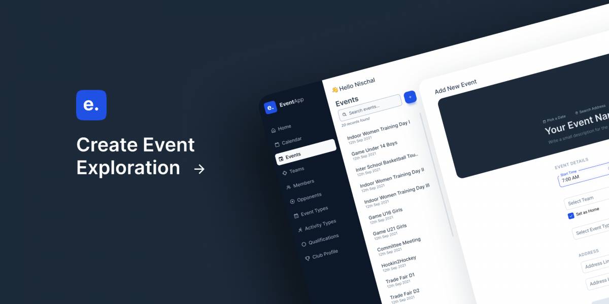 Figma Freebie Event App Concept