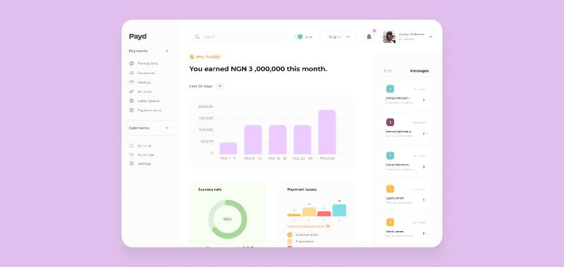 Figma freebie Fintech dashboard template