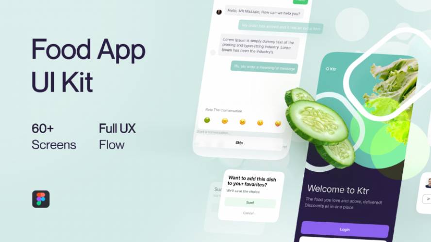 Figma Freebie Food App UI Kit