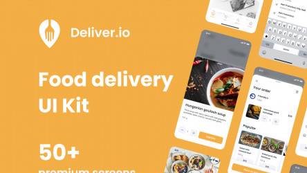 Figma Freebie Food Delivery Mobile App (Deliver.io)