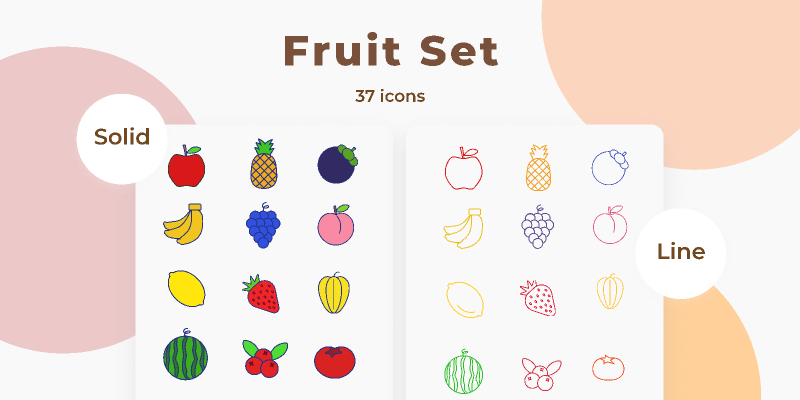 Figma Freebie Fruit Pack Icon Set