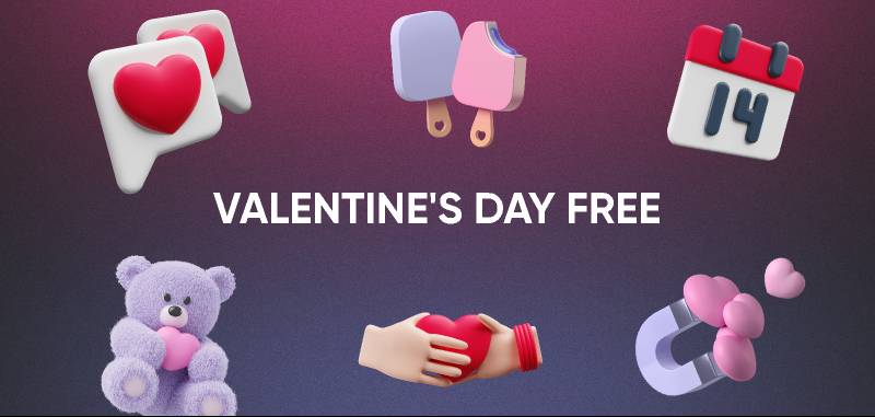 Figma Freebie Icons Valentine day