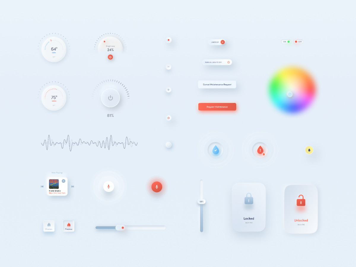 Figma Freebie Interactive UI elements collection