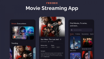 Figma Freebie Movie Streaming App