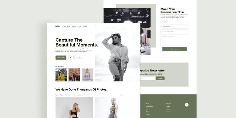 Figma Freebie Photo Studio Website Template