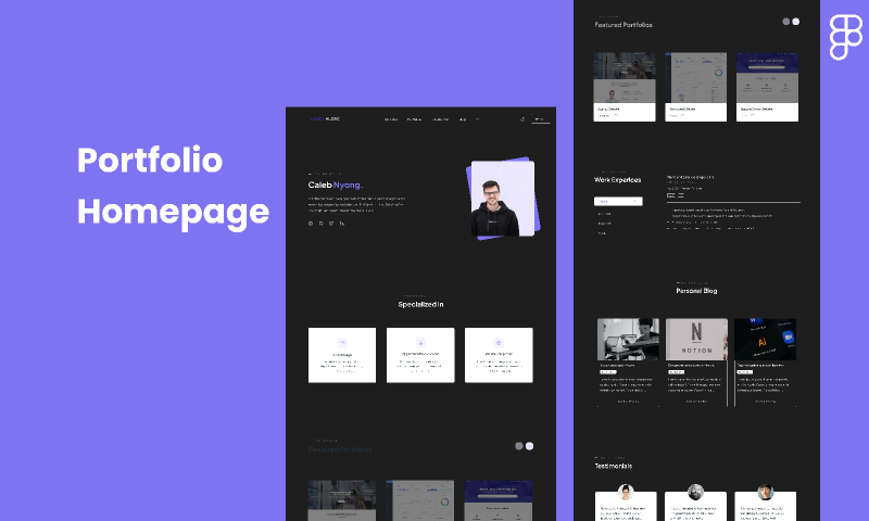 Figma Freebie Portfolio Web Template