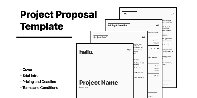 Figma freebie Project Proposal Template