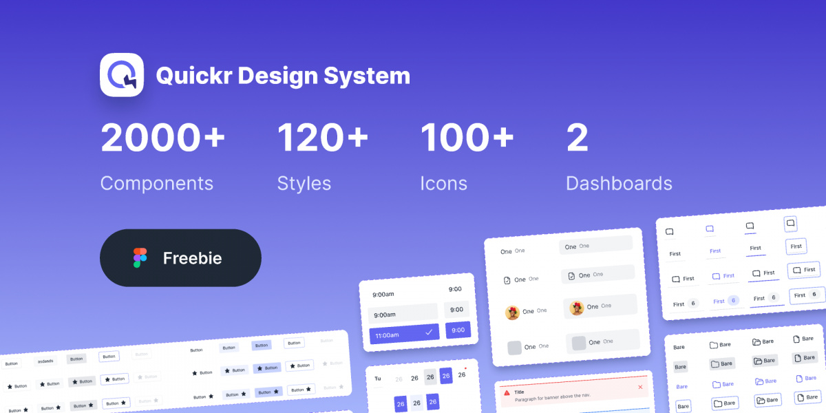 Figma Freebie Quickr Design System