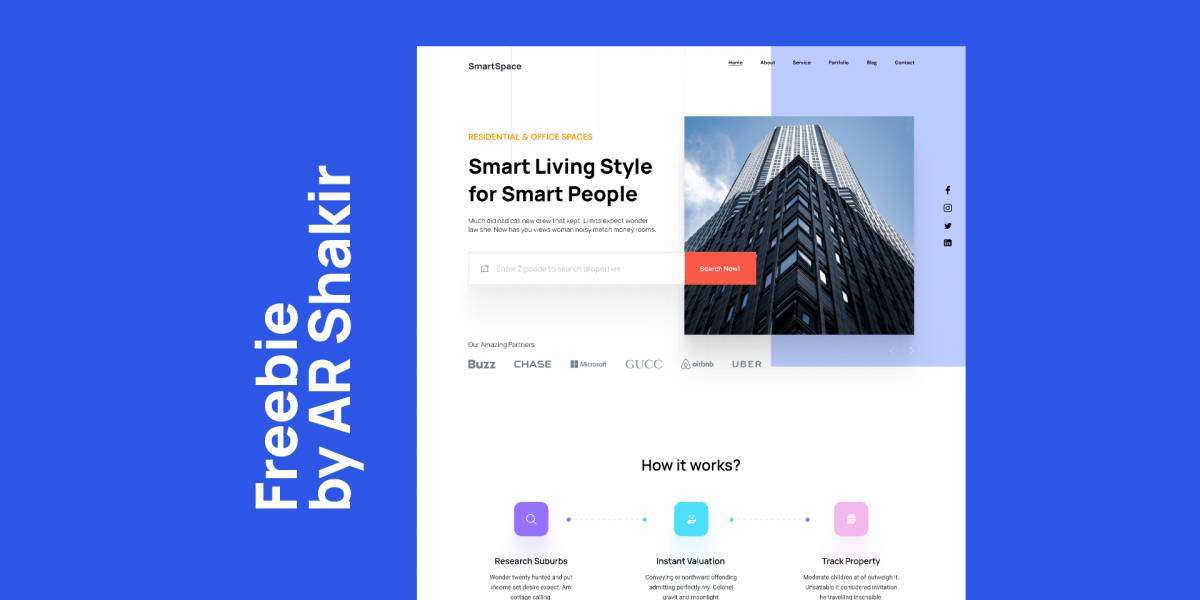 Figma Freebie: Real Estate Landing Page Design