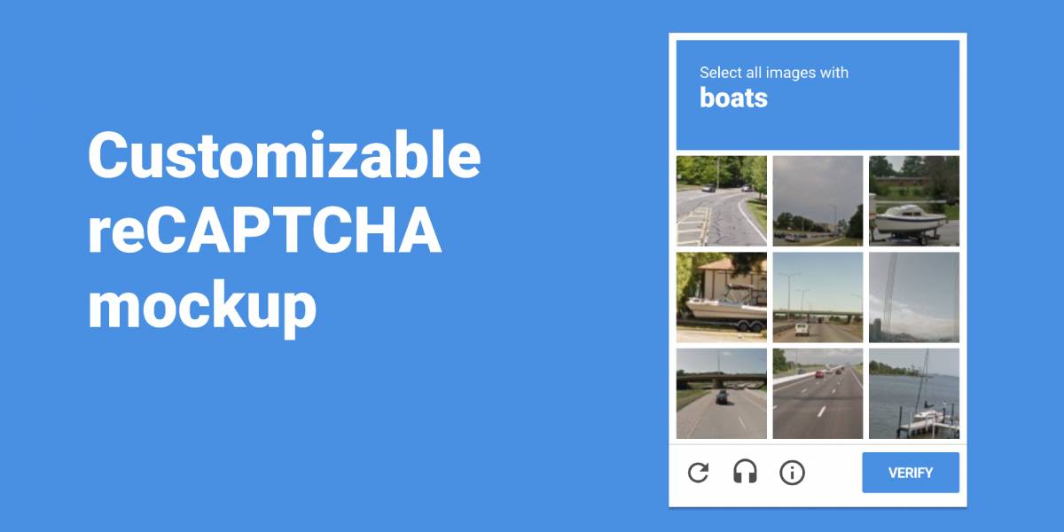 Figma freebie reCAPTCHA Mockup template