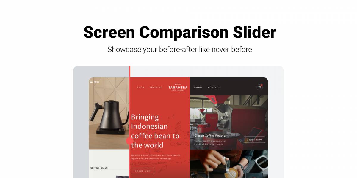 Figma freebie Screen Comparison Slider