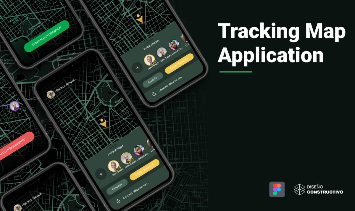 Figma Freebie Tracking Map Application