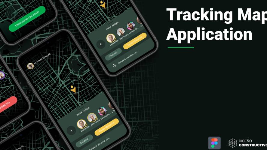Figma Freebie Tracking Map Application
