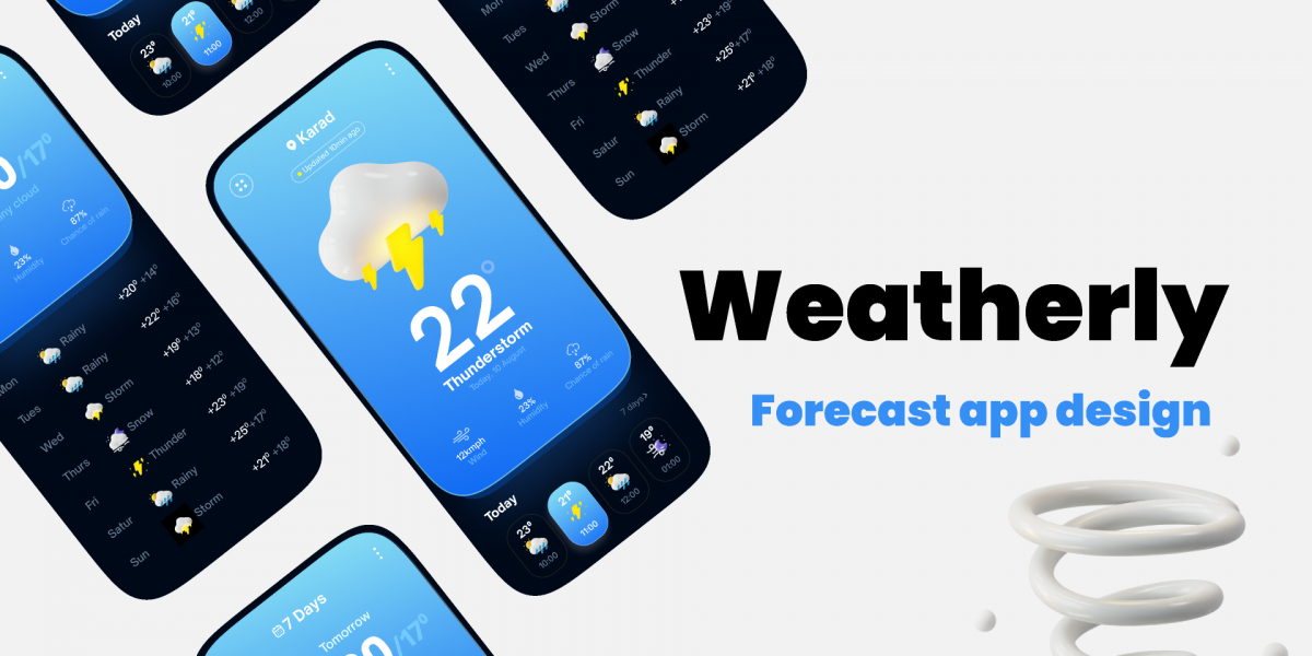 Figma Freebie Weather Forecast Application