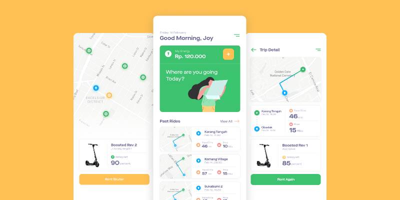 Figma Freebies UI Rent App